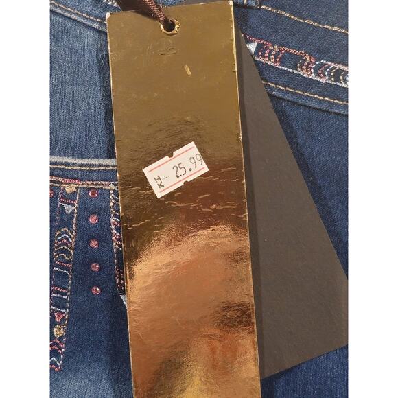 NWT Paparazzi Women's Jeans Size J11 High Rise Skinny Dark Wash Distressed Bling - Picture 11 of 11